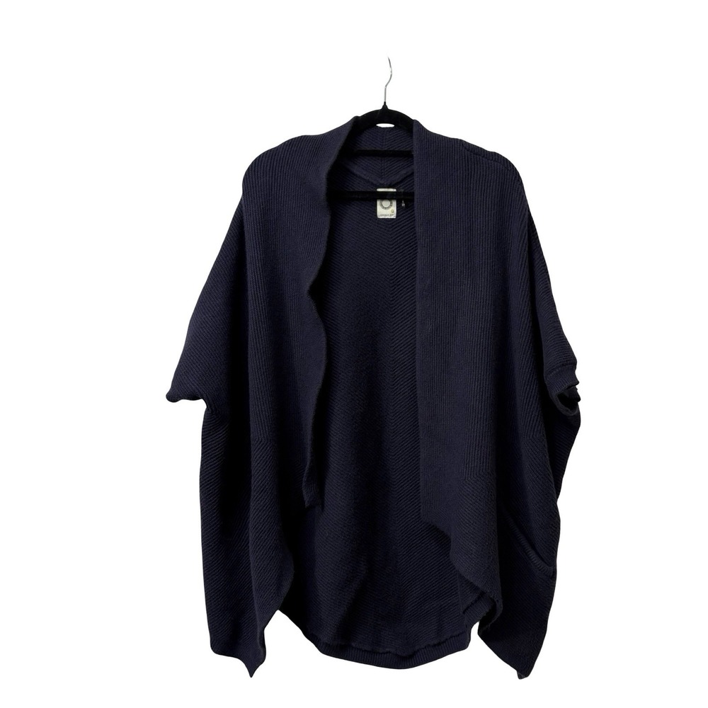 Akemi And Kin Blue Ribbed Buttery Soft Open Shawl Cardigan One Size Fits All